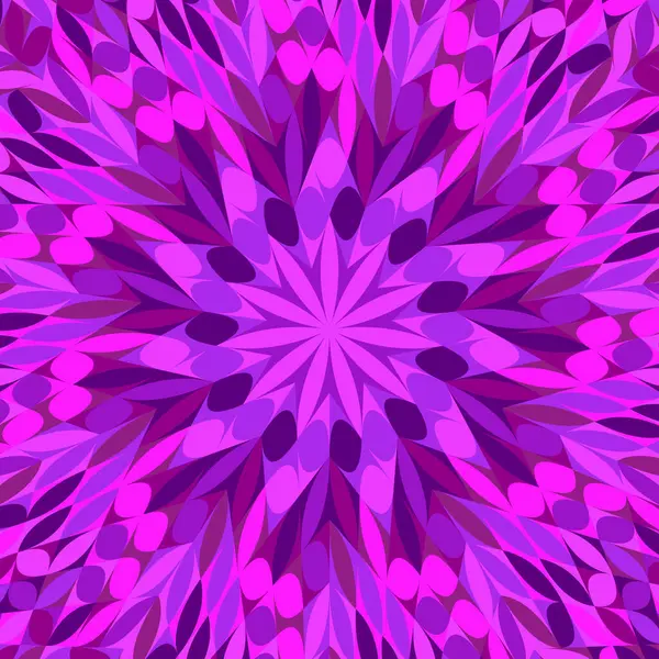 Renkli soyut dairesel mozaik çiçek arkaplanı - psikedelik çiçek vektör tasarımı