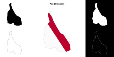 Aya (Miyazaki) ana hat haritası seti