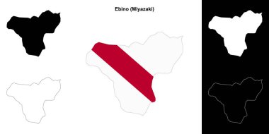 Ebino (Miyazaki) ana hat haritası seti