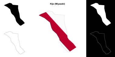 Kijo (Miyazaki) ana hat haritası seti