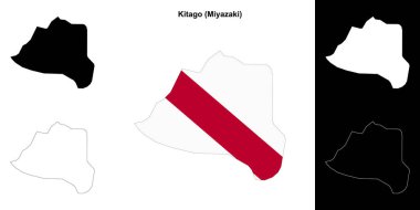 Kitago (Miyazaki) ana hat haritası seti