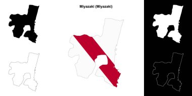 Miyazaki (Miyazaki) ana hat haritası seti