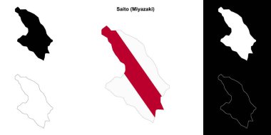 Saito (Miyazaki) ana hat haritası seti