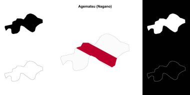 Agematsu (Nagano) ana hat haritası seti