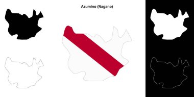 Azumino (Nagano) ana hat haritası seti
