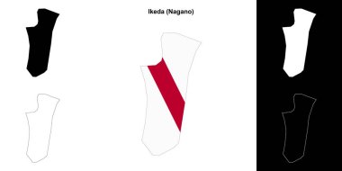 Ikeda (Nagano) ana hat haritası seti