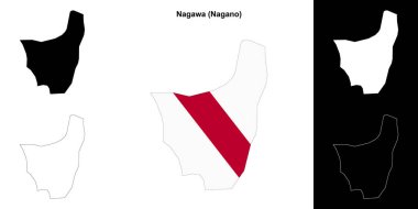 Nagawa (Nagano) ana hat haritası seti