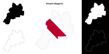 Omachi (Nagano) ana hat haritası seti