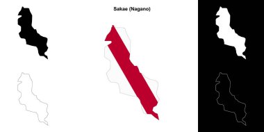 Sakae (Nagano) ana hat haritası seti