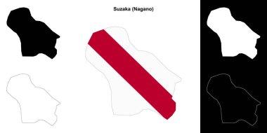 Suzaka (Nagano) ana hat haritası seti
