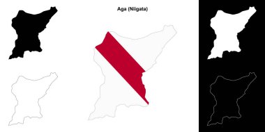 Aga (Niigata) ana hat haritası seti