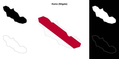 Kamo (Niigata) ana hat haritası seti