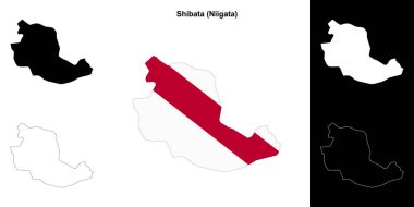 Shibata (Niigata) ana hat haritası seti