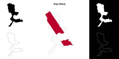 Gojo (Nara) ana hat haritası seti