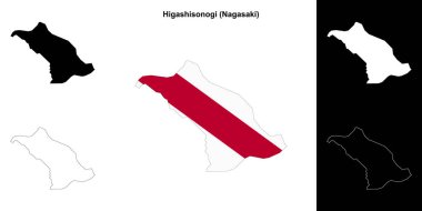 Higashisonogi (Nagasaki) ana hat haritası seti
