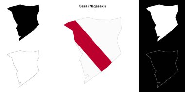 Saza (Nagasaki) ana hat haritası seti