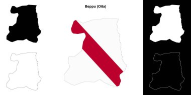 Beppu (Oita) ana hat haritası seti