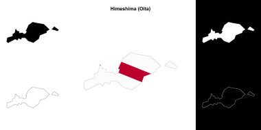Himeshima (Oita) ana hat haritası seti