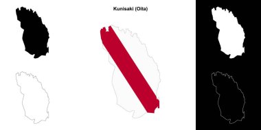 Kunisaki (Oita) ana hat haritası seti