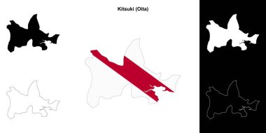 Kitsuki (Oita) ana hat haritası seti