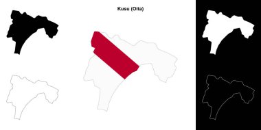 Kusu (Oita) ana hat haritası seti