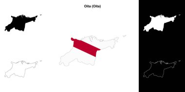 Oita (Oita) ana hat haritası seti