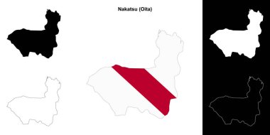 Nakatsu (Oita) ana hat haritası seti