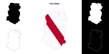 Usa (Oita) ana hat haritası seti