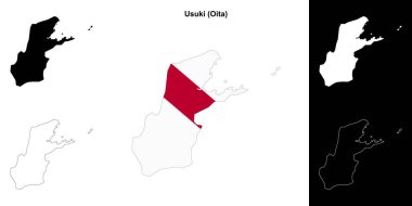 Usuki (Oita) ana hat haritası seti