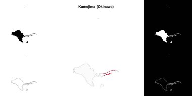 Kumejima (Okinawa) ana hat haritası seti