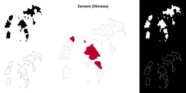 Zamami (Okinawa) ana hat haritası seti