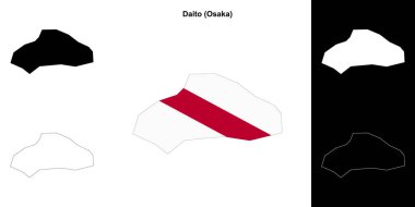 Daito (Osaka) ana hat haritası seti