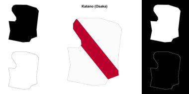 Katano (Osaka) ana hat haritası seti