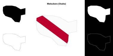 Matsubara (Osaka) ana hat haritası seti