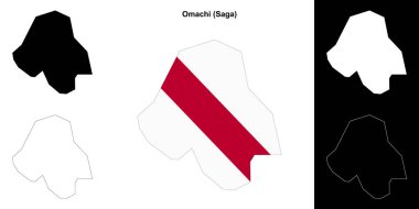 Omachi (Saga) ana hat haritası seti
