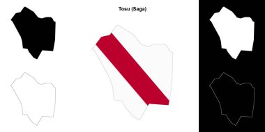 Tosu (Saga) ana hat haritası seti