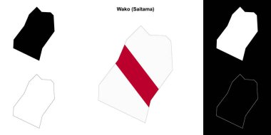 Wako (Saitama) ana hat haritası seti