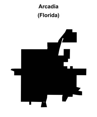 Arcadia (Florida) boş ana hat haritası