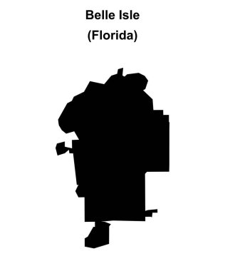 Belle Adası (Florida) boş ana hat haritası