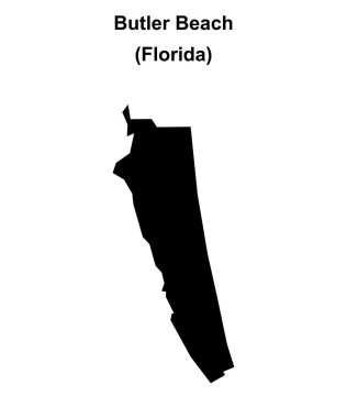 Butler Beach (Florida) boş ana hat haritası