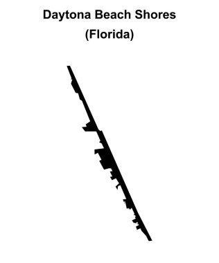 Daytona Sahilleri (Florida) boş ana hat haritası
