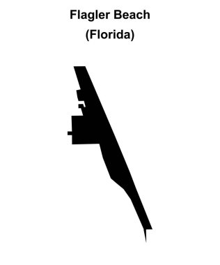 Flagler Plajı (Florida) boş ana hat haritası