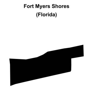 Fort Myers Sahilleri (Florida) boş ana hat haritası