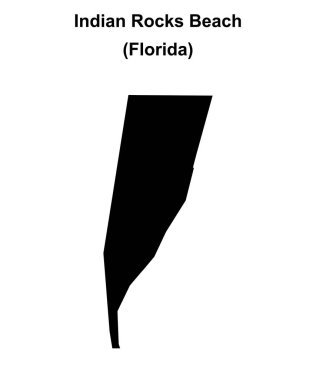 Indian Rocks Plajı (Florida) boş ana hat haritası