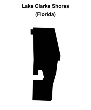 Clarke Gölü Kıyıları (Florida) boş ana hat haritası