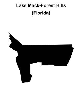 Mack-Forest Hills Gölü (Florida) boş ana hat haritası