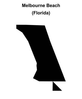 Melbourne Plajı (Florida) boş ana hat haritası