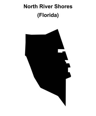 Kuzey Nehri Kıyıları (Florida) boş ana hat haritası