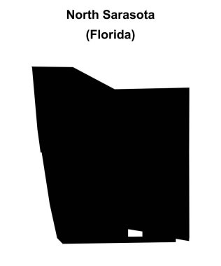 Kuzey Sarasota (Florida) boş ana hat haritası