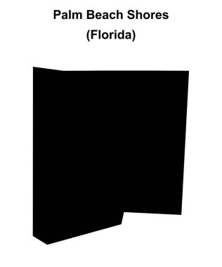 Palm Beach Sahilleri (Florida) boş ana hat haritası